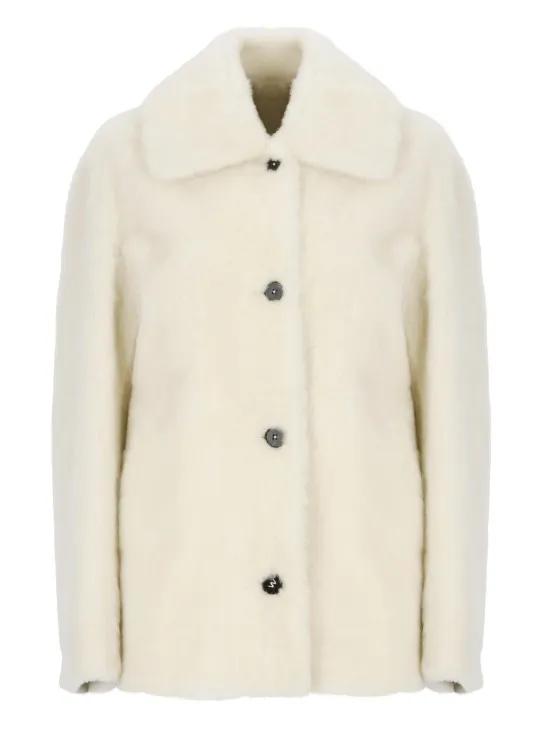 Jil Sander - Ivory Fur Jacket - Größe 42 -