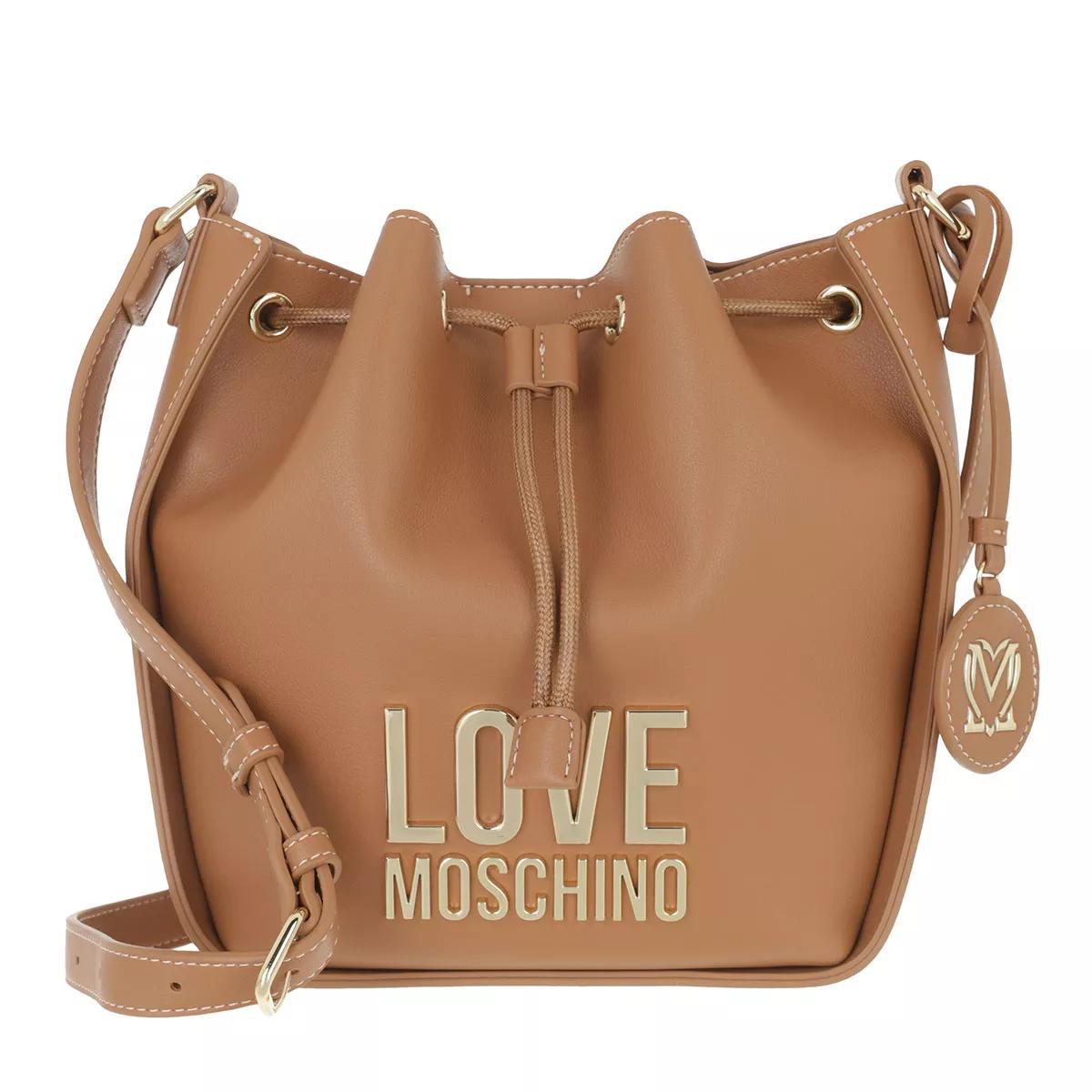 Love Moschino Beuteltasche - Borsa Bonded Pu - Gr. unisize - in Cognacbraun - für Damen