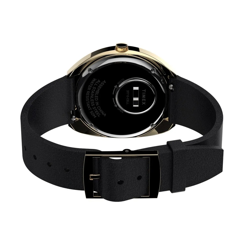 Timex Quarzuhr Analoguhr Q Timex 1972 Reissue schwarz(Image 5)