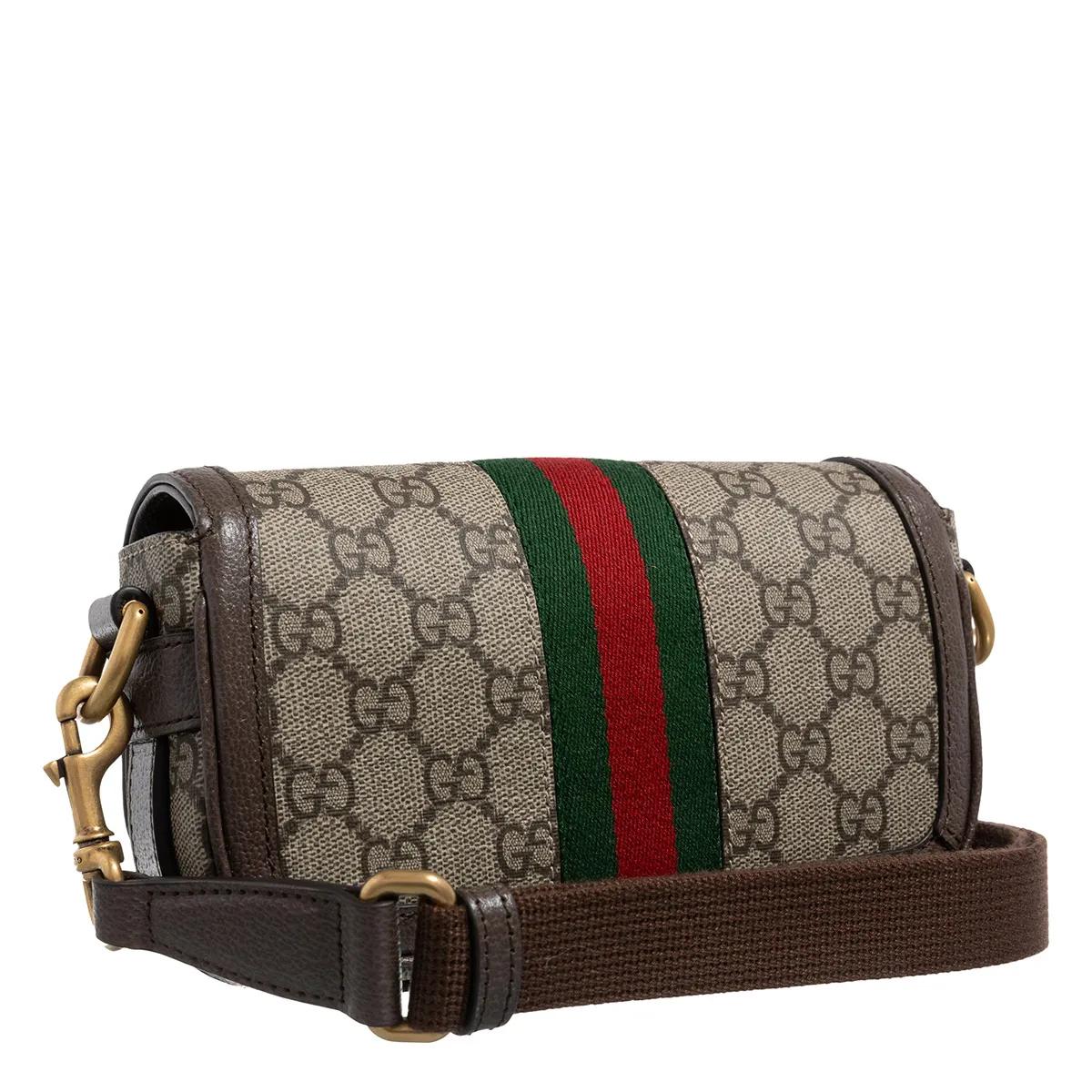 Gucci Crossbody bags Ophidia Super Mini Shoulder Bag in bruin