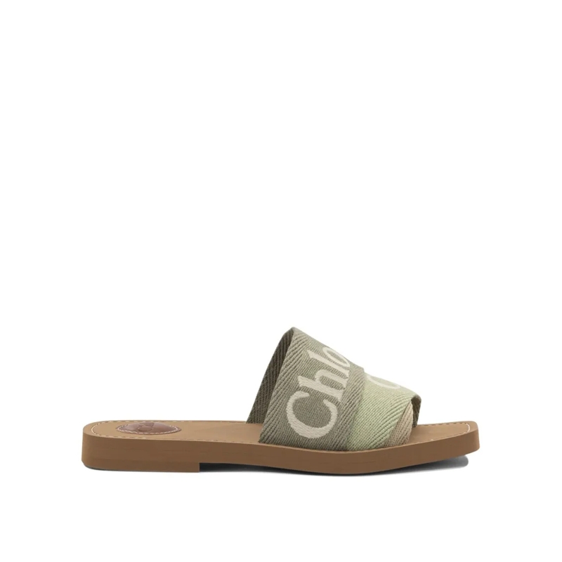 Chloé Sandales "Woody" Slides Brown