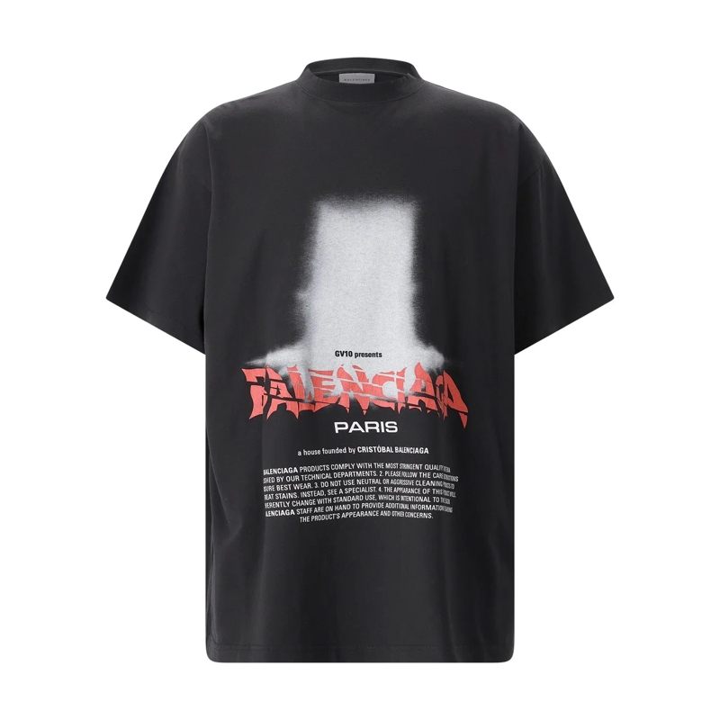 Balenciaga T-Shirt T-shirt aus Baumwolle schwarz