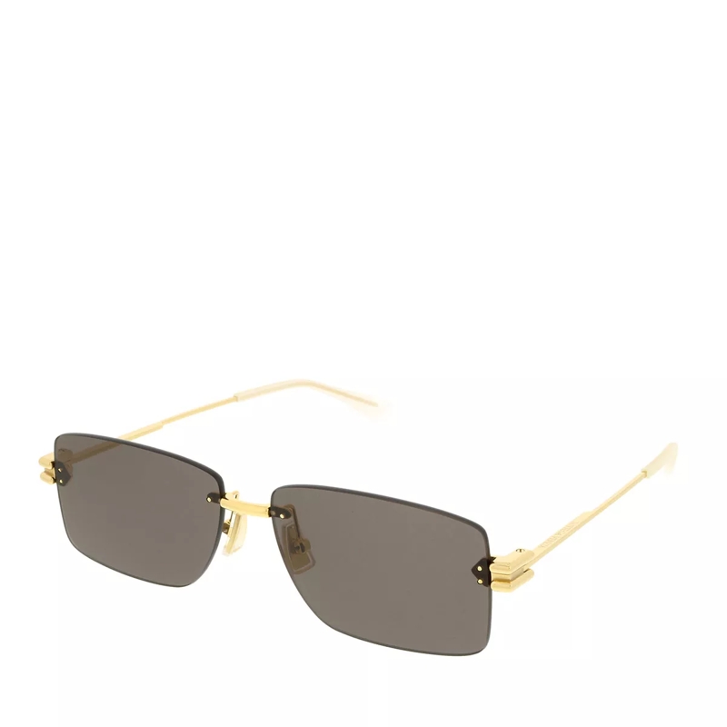 Bottega Veneta Sonnenbrille BV1126S-002 58 Sunglass Metal Gold-Gold-Grey