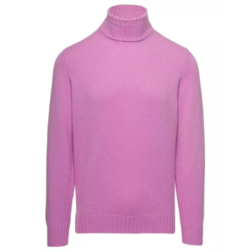 Gaudenzi Pink Turtleneck With Roll-Collar In Wool And Cashm Pink 
