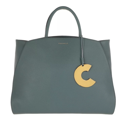 Coccinelle Concrete Handbag Grainy Leather  Shark Grey Rymlig shoppingväska