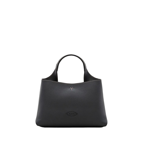 Tod's Mini Leather Shopping Bag Black Tote