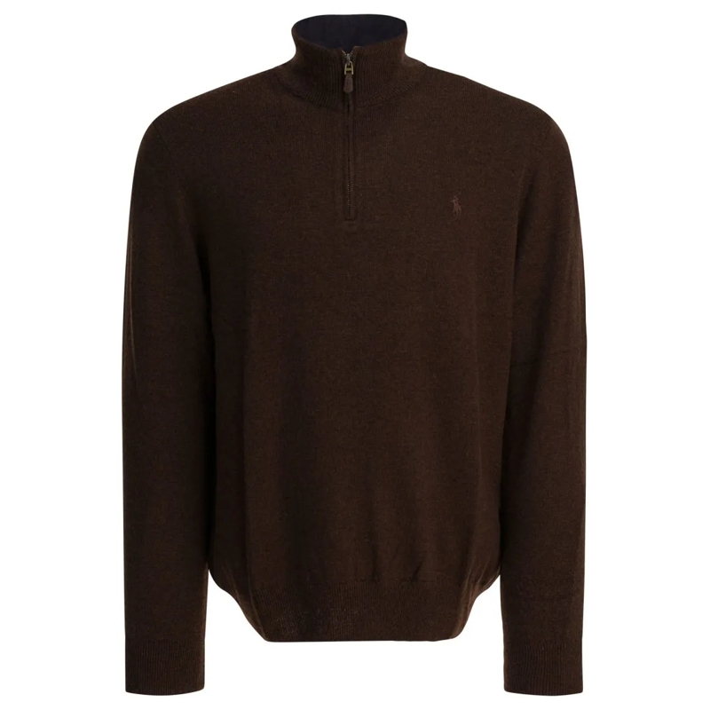 Polo Ralph Lauren Trui Wool Sweater With Zipper Black