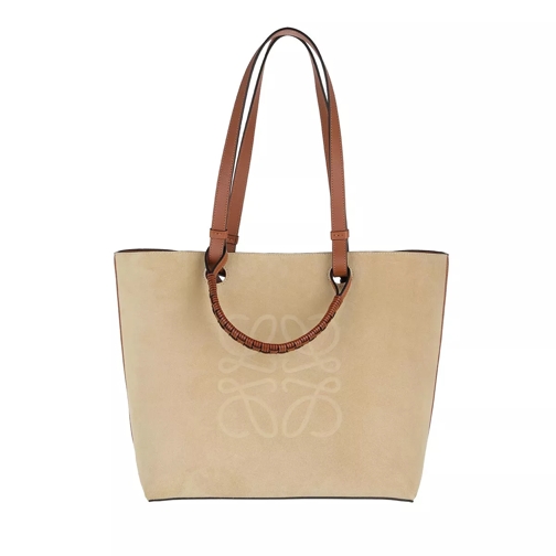Loewe Anagram Tote Bag Classic Calfskin And Suede Gold Shopper