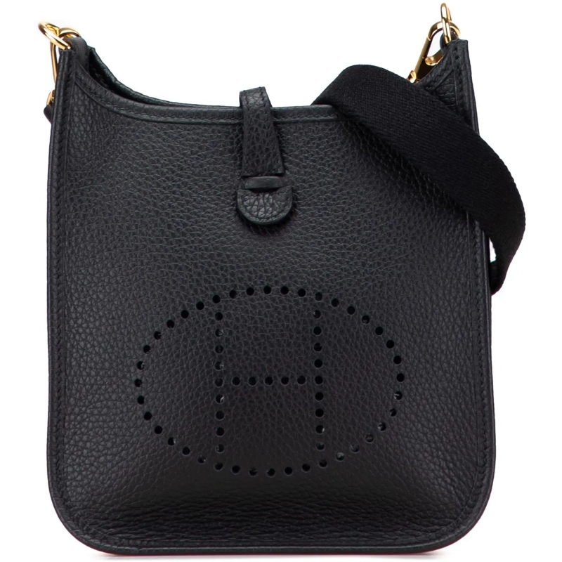 Hermès Schultertasche Clemence Evelyne TPM schwarz