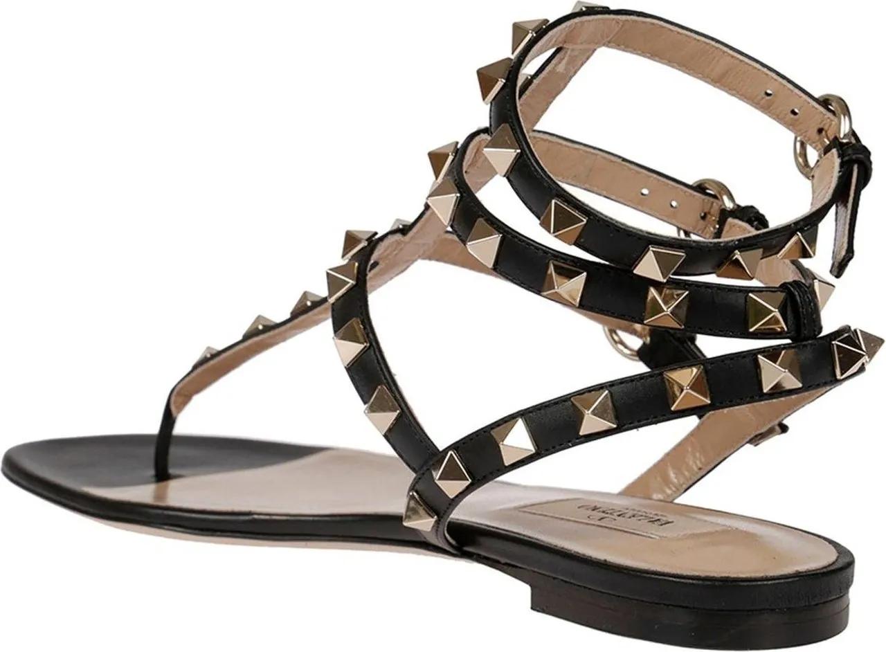 Thumbnail - Valentino Garavani Sandalen - Rockstud Flip-Flop Sandals - Gr. 36 (EU) - in Schwarz - für Damen