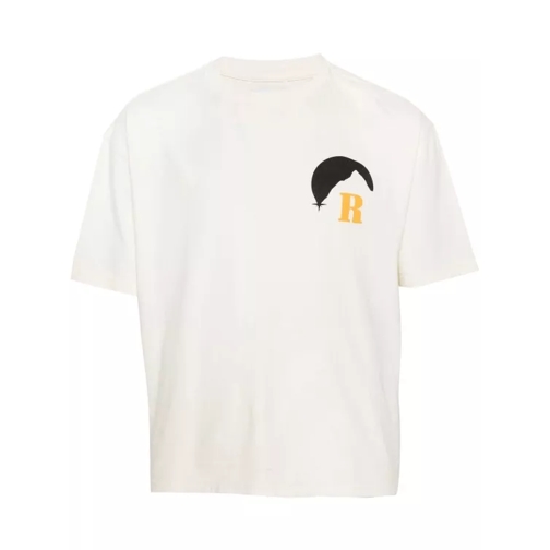 Rhude Moonlight-Print Cotton T-Shirt White 