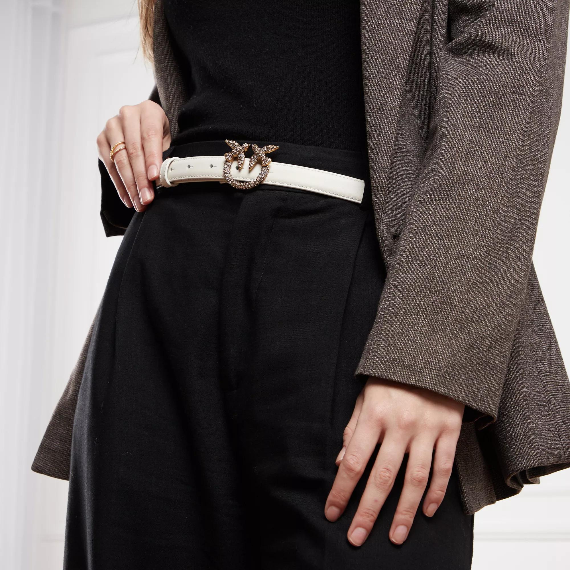 Pinko Love Berry H2 Belt White | Thin Belt