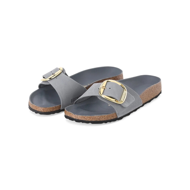Birkenstock Schnürschuhe Sandalen Madrid aus Leder grau