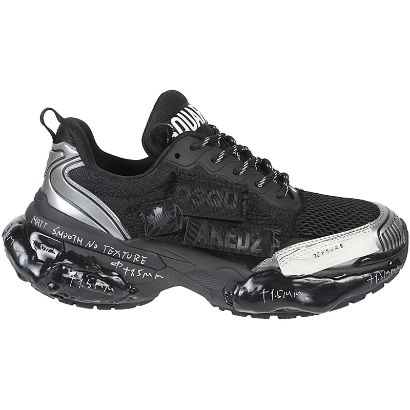 Dsquared2 Sneaker basse Faster Lace-up Low Top Sneakers Grey grau