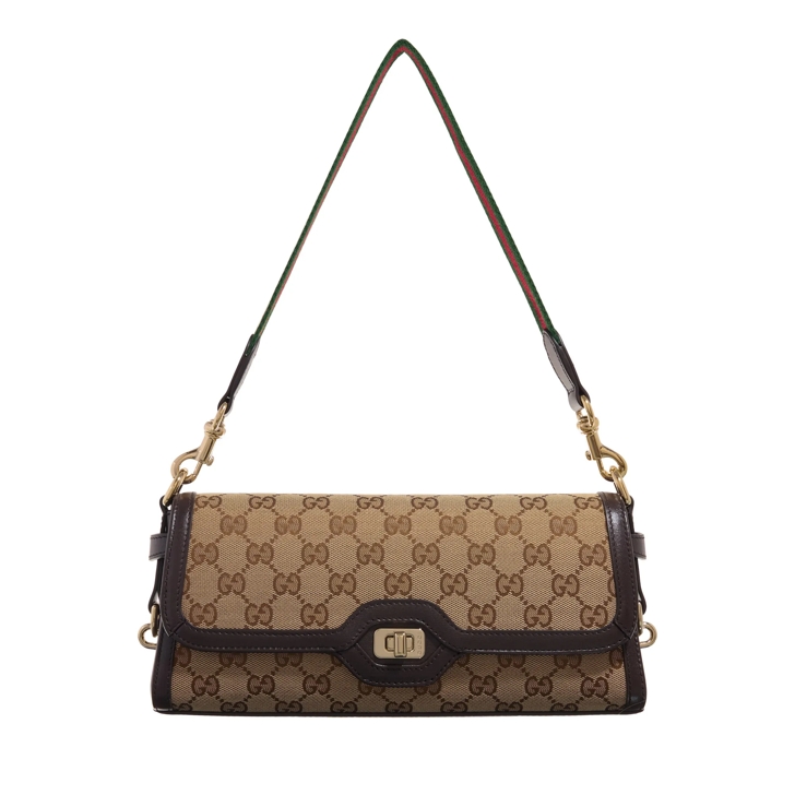 Gucci Schultertasche outlet in Braun und Beige