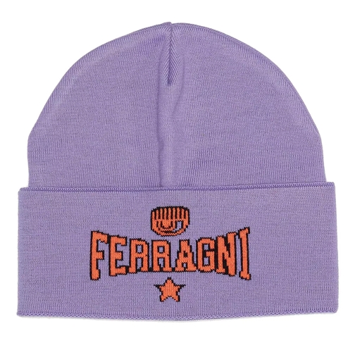 Chiara Ferragni Beanie Hat Lilac Breeze Cappello di lana