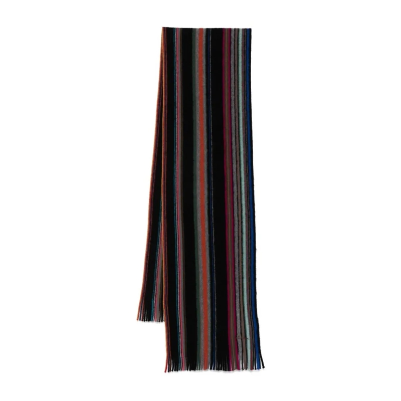 Paul Smith Écharpe légère Multicolor Vertical Stripe Ribbed Knit Scarf Multicolor