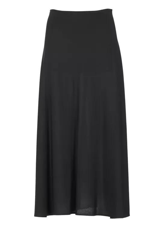 Jil Sander - Black Viscose Skirt - Größe 42 - black