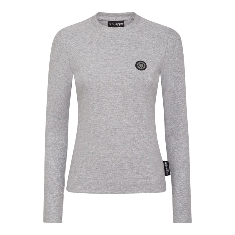 Plein Sport Top T-Shirt Glitter silber