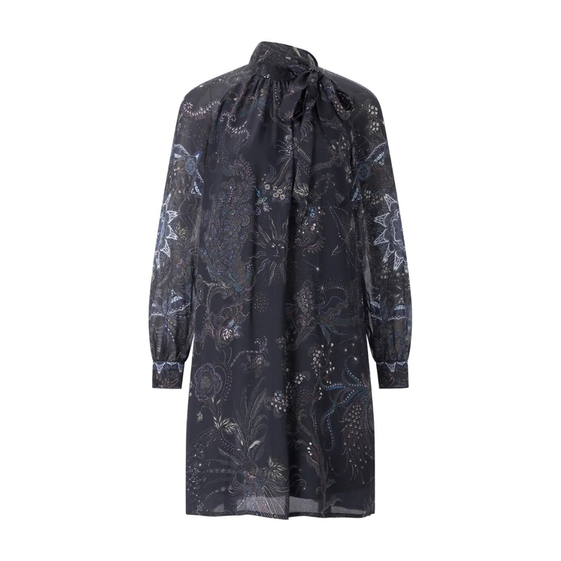 Riani  Midikleid mit Print Schwarz