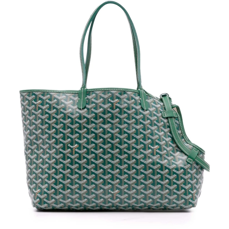 GOYARD Weekender Goyardine Chien-Gris Pet Carrier grün