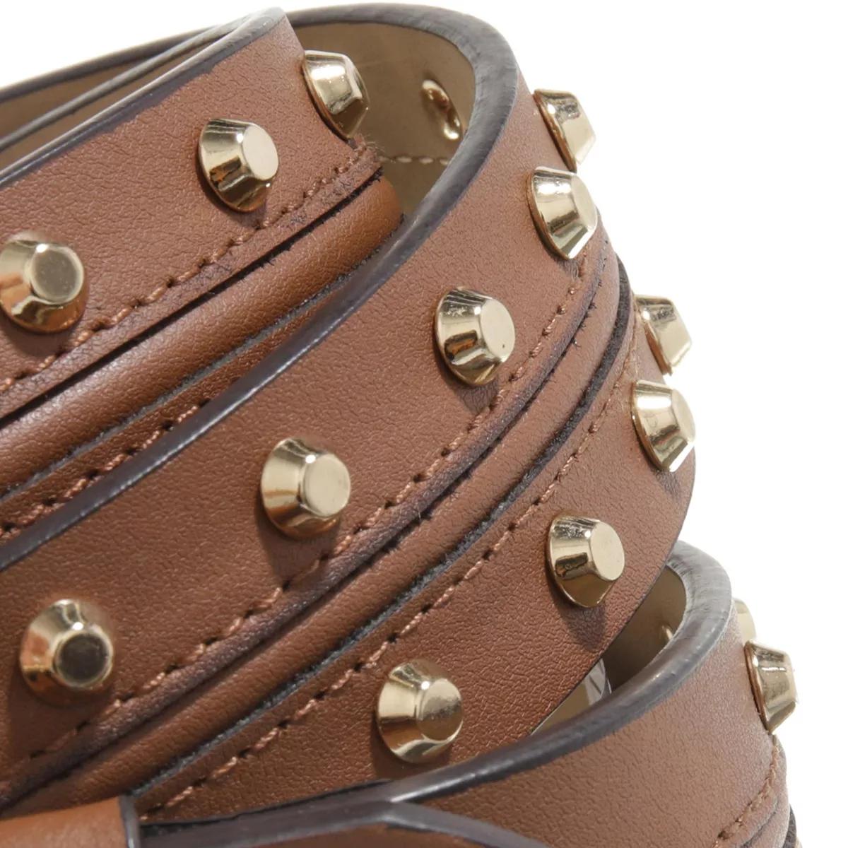 Michael Kors Non-Reversible 32Mm Astor Stud Leather Belt Luggage 