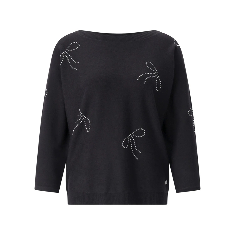 Joseph Ribkoff Trui Pullover mit Strass Schwarz