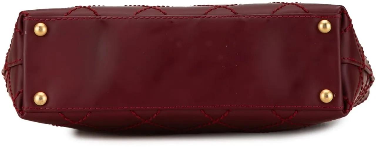 Thumbnail - Chanel Crossbody Bags - 2003-2004 CC Lambskin Wild Stitch Handbag - Gr. unisize - in Rot - für Damen