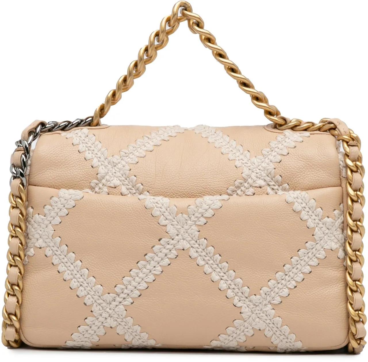 Thumbnail - Chanel Hobo Bags - Medium Crochet Calfskin 19 Flap - Gr. unisize - in Braun - für Damen