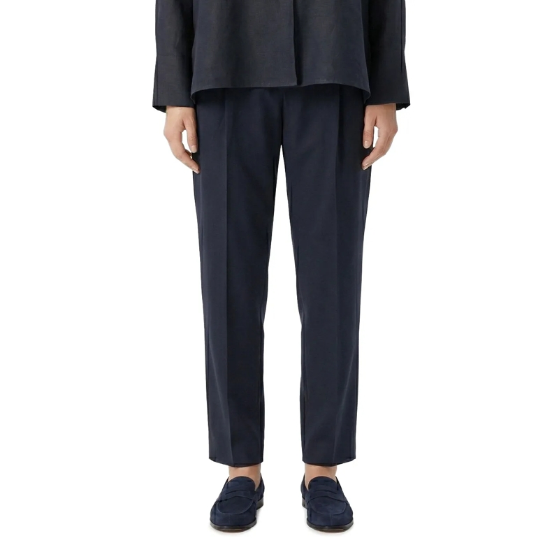 Fabiana Filippi Freizeithose Stoffhose aus Leinenmix blau(Image 2)