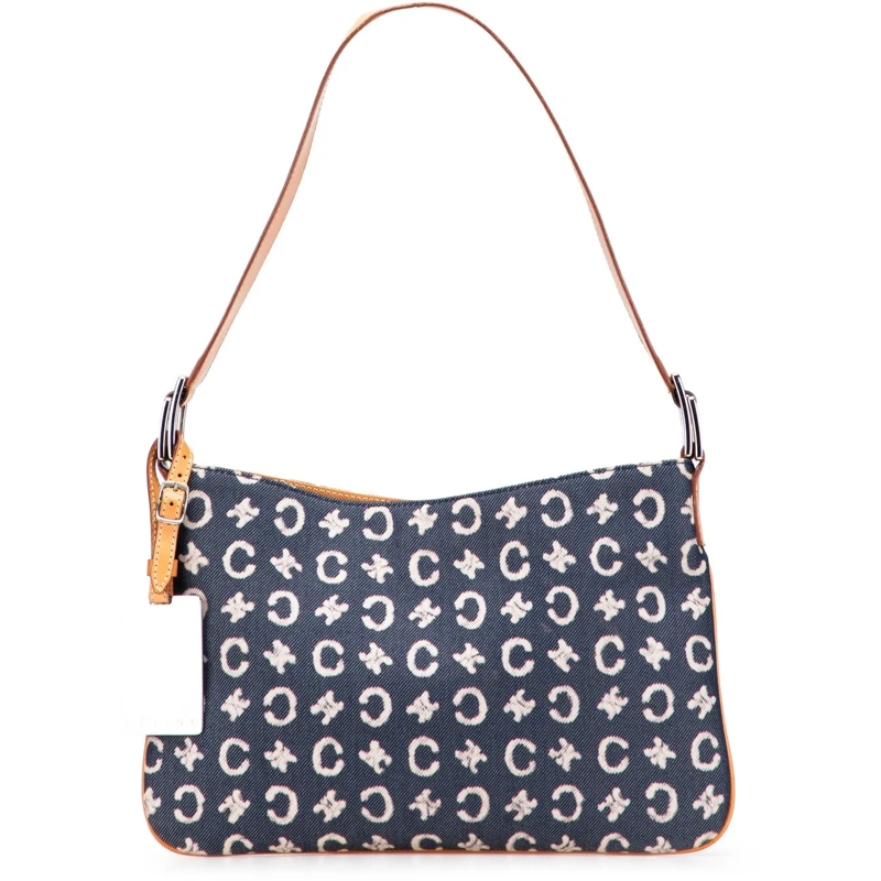 Celine Schultertasche C Macadam Denim Shoulder Bag blau