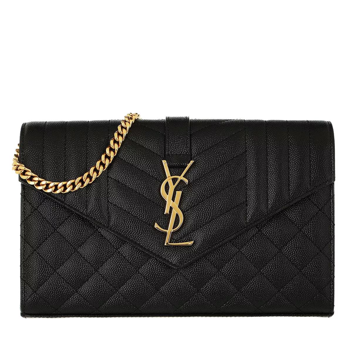 Saint Laurent Portemonnaie - Ysl Chain Wallet Monogram - Gr. unisize - in Schwarz - für Damen