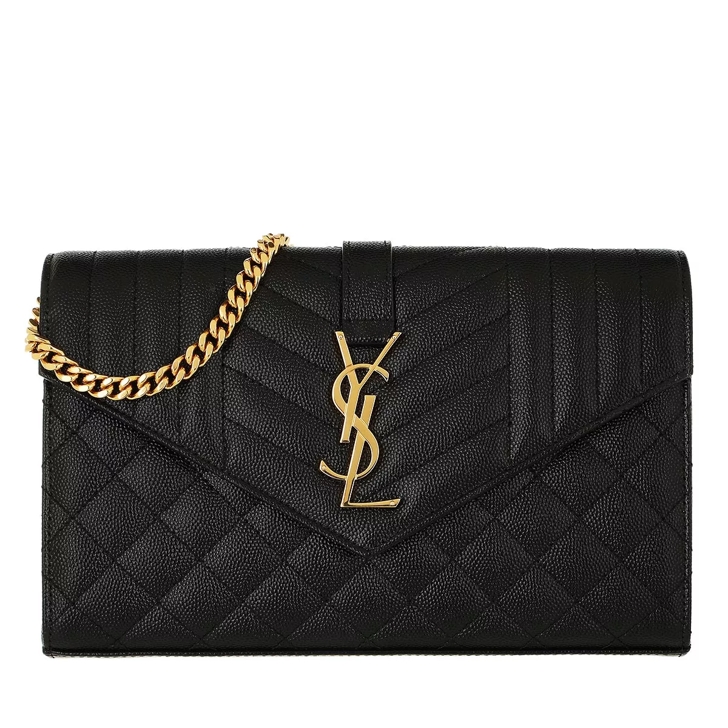 Saint Laurent Ysl Chain Wallet Monogram Black Wallet On A Chain