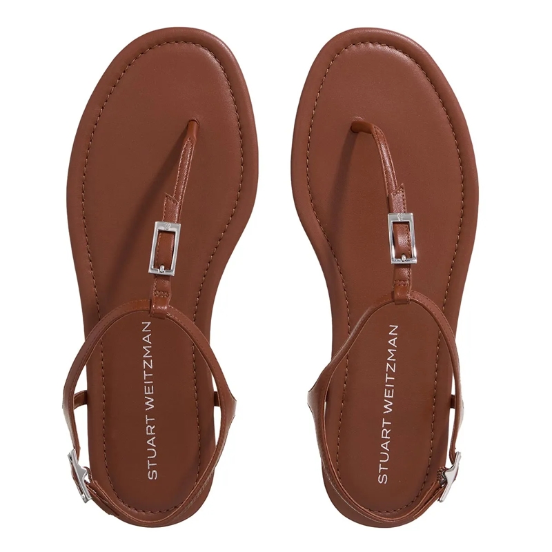 Stuart Weitzman Sandalen Georgie T-Strap Bridle Brown(Image 7)