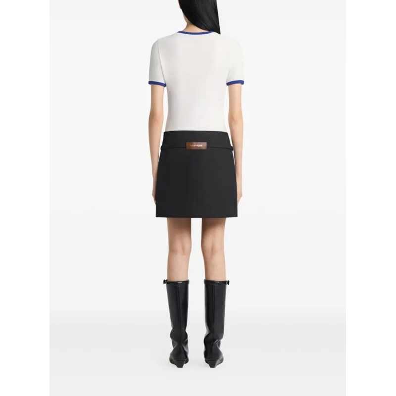 Courrèges T-Shirt Fitted White T-Shirt White(Image 4)