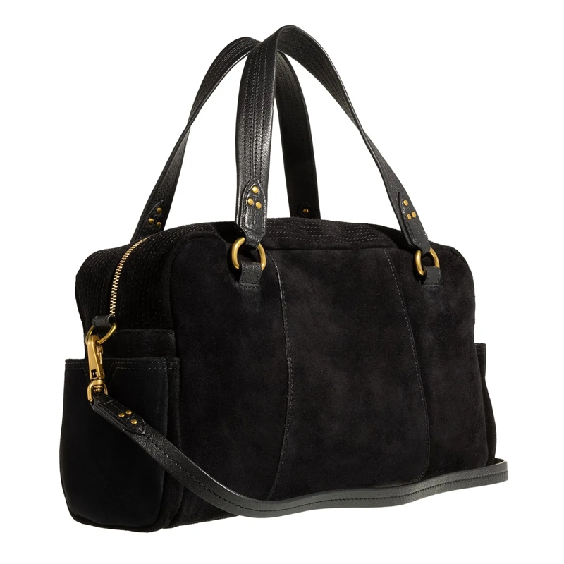 Jerome Dreyfuss Schultertasche Lucky Bowling Split Suede Noir(Image 4)