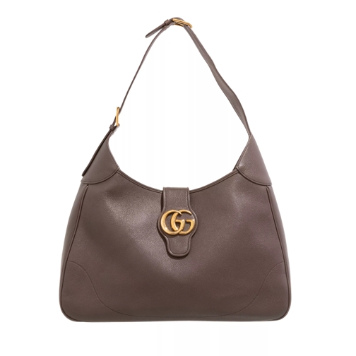 Gucci Aphrodite Large Shoulder Bag Brown Leather Hobo Bag