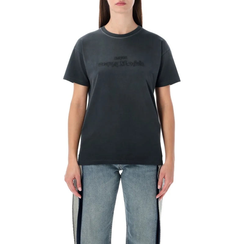 Maison Margiela T-Shirt Reverse Logo Cotton T-Shirt Black