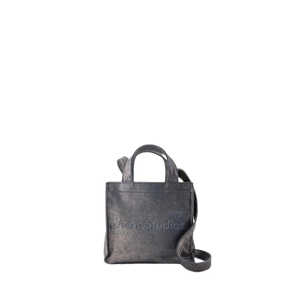 Acne Studios Tote - Mini Lunar Shopper Bag - Leather - Silver/Blue - für Damen