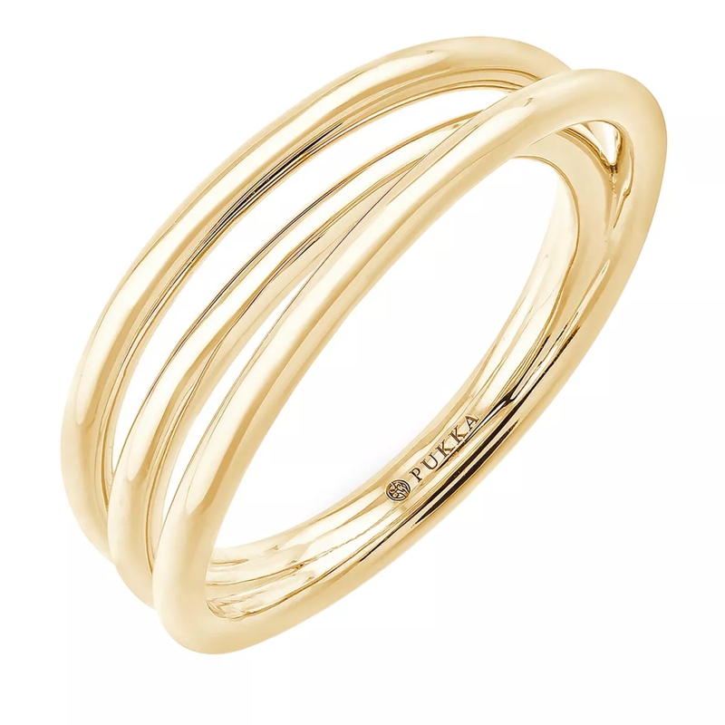 Pukka Berlin Mehrfachring Braided Spring Ring Yellow Gold