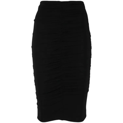 Pinko Black Draped-Design Pencil Skirt Black 