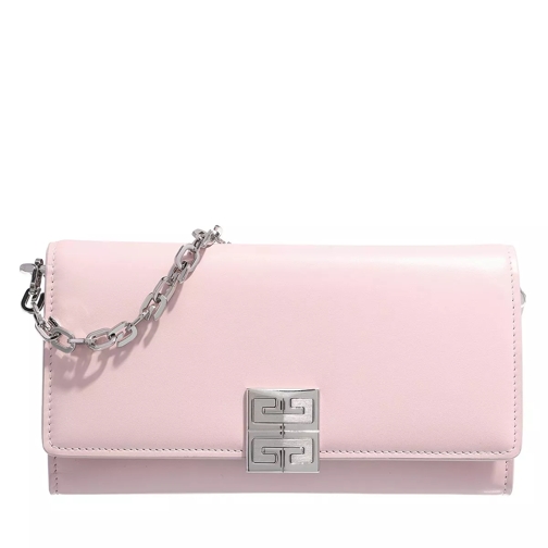 Givenchy 4G Chain Wallet Leather Blush Pink Portemonnee Aan Een Ketting