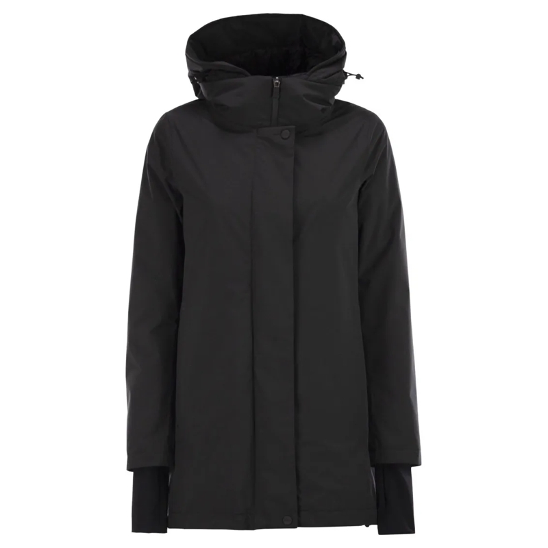 Herno  A-Shaped Down Jacket With Hood, 2 Layers Black