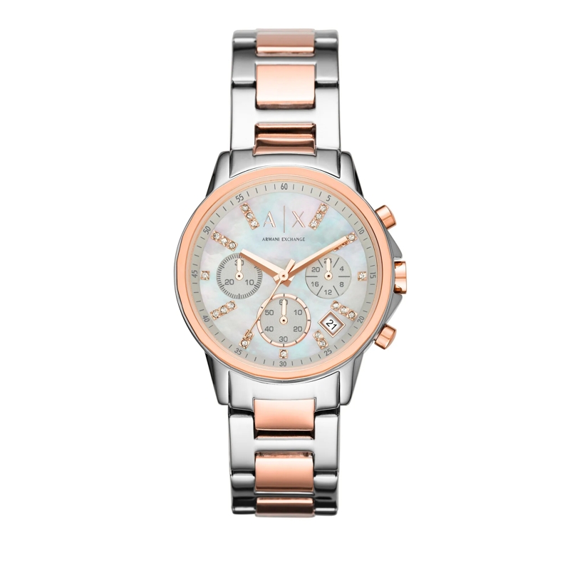 Armani Exchange Automatikuhr AX4331 Ladies Lady Banks Watch Silver/Roségold(Image 2)