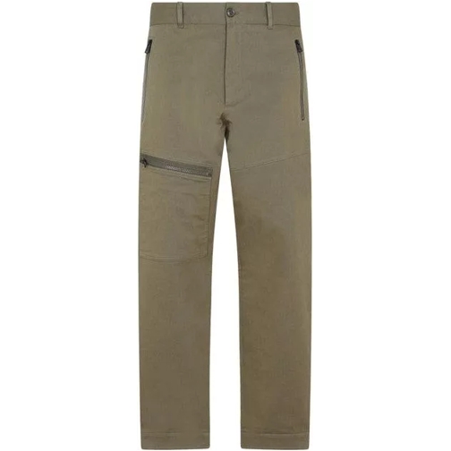 Moncler Zipped Casual Pants Green Pantalons