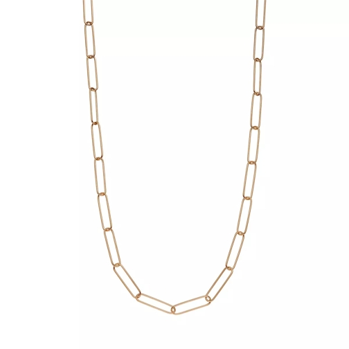 Leaf Necklace Square 45cm, Silver rose gold plate Kort halsband