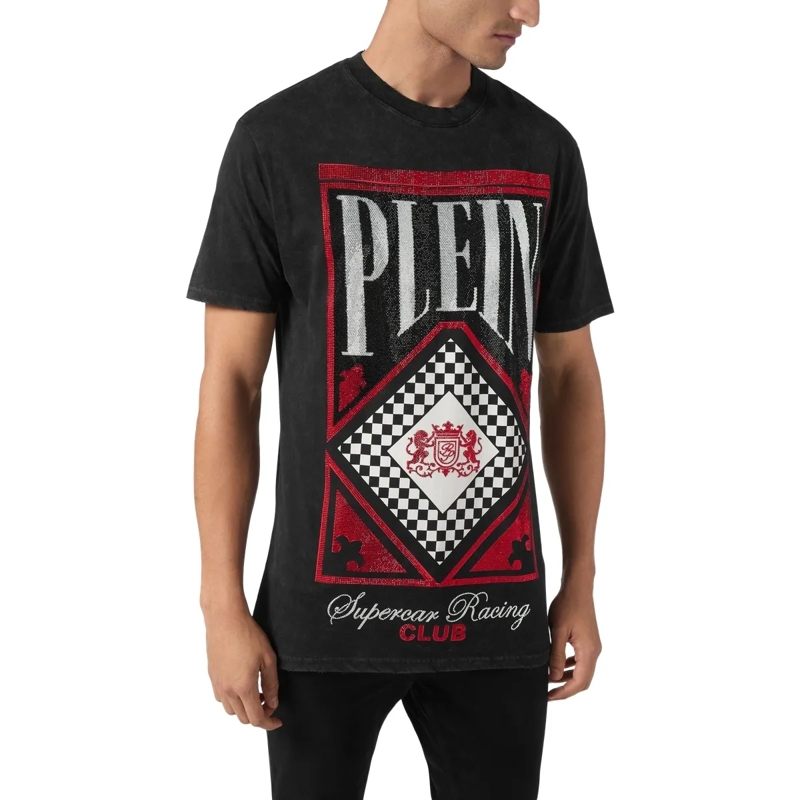 Philipp Plein T-Shirt T-Shirt Racing Mit Schmucksteinen schwarz(Image 10)