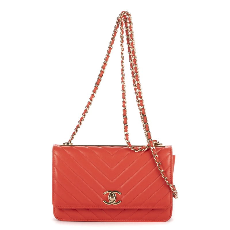 Chanel Crossbody Bag Trendy Wallet on Chain orange