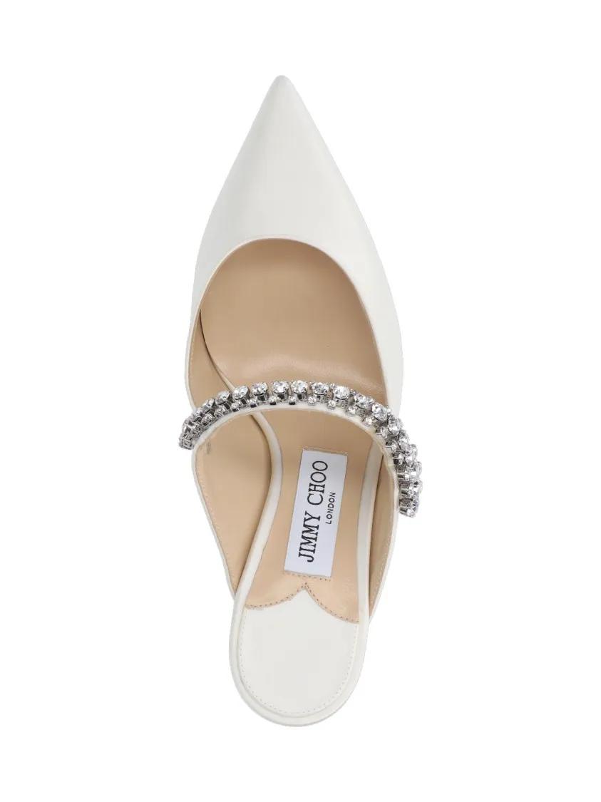 Thumbnail - Jimmy Choo Slipper & Pantoletten - Pointed-Toe Mule With Mid-Height Stiletto Heel - Gr. 39 (EU) - in Weiß - für Damen
