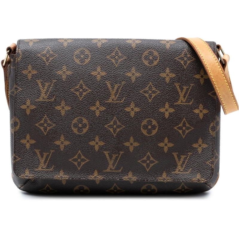 Louis Vuitton Schultertasche Monogram Musette Tango Short Strap braun